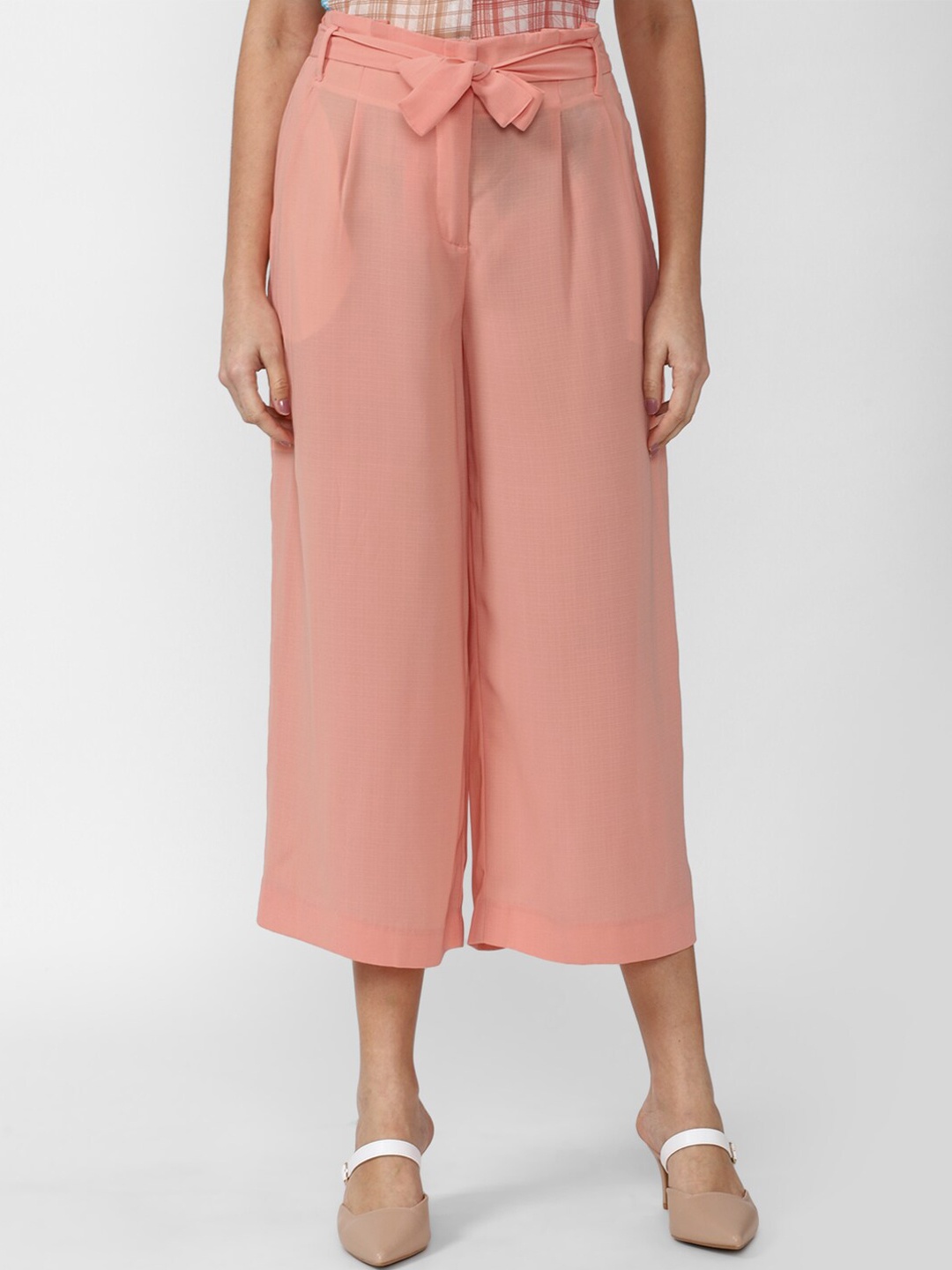 

Van Heusen Woman Women Pink Pleated Culottes Trousers