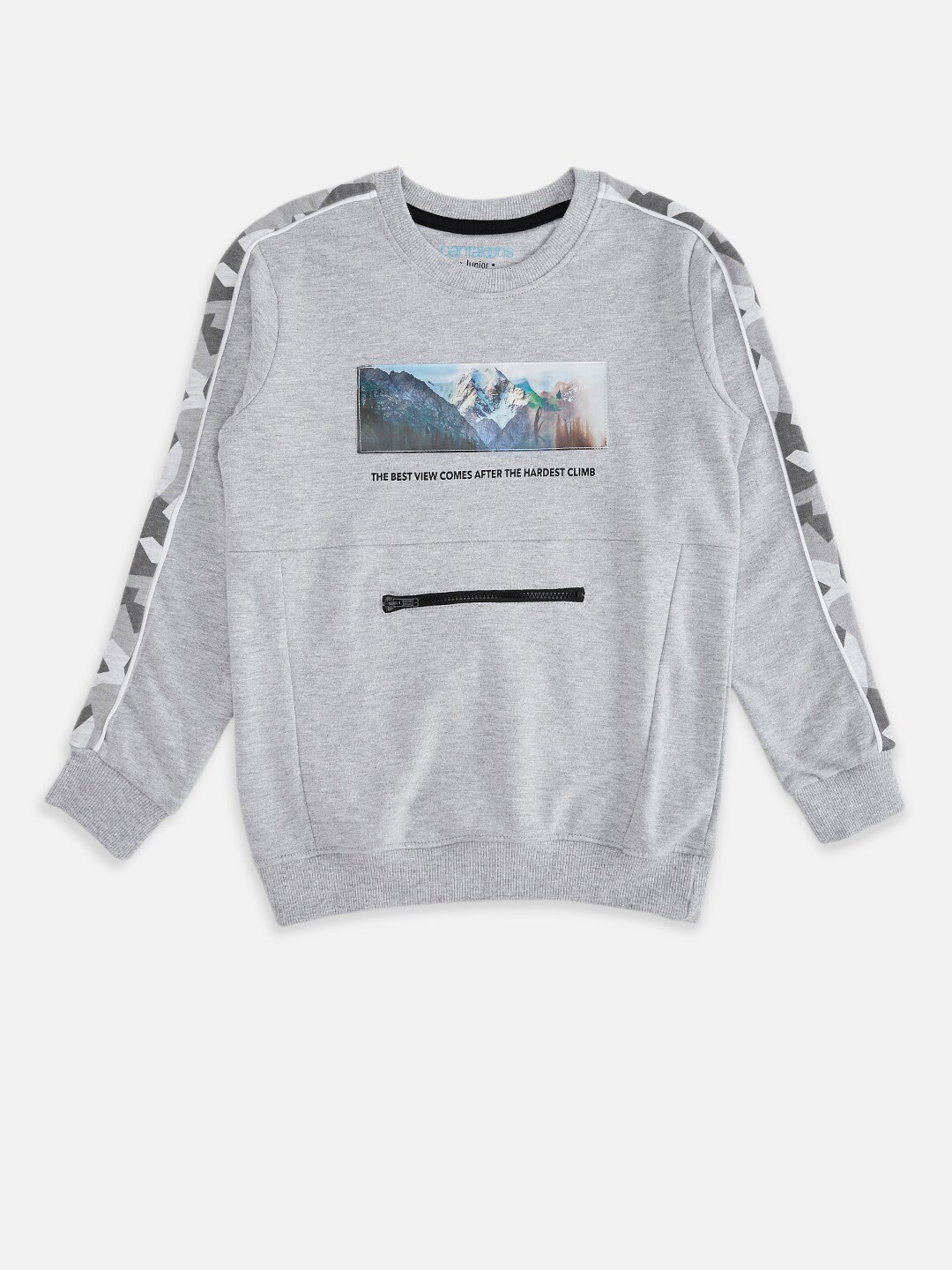 

Pantaloons Junior Boys Grey Printed Sweatshirt