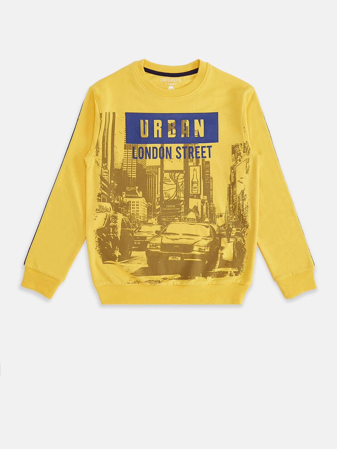 

Pantaloons Junior Boys Yellow Printed Sweatshirt