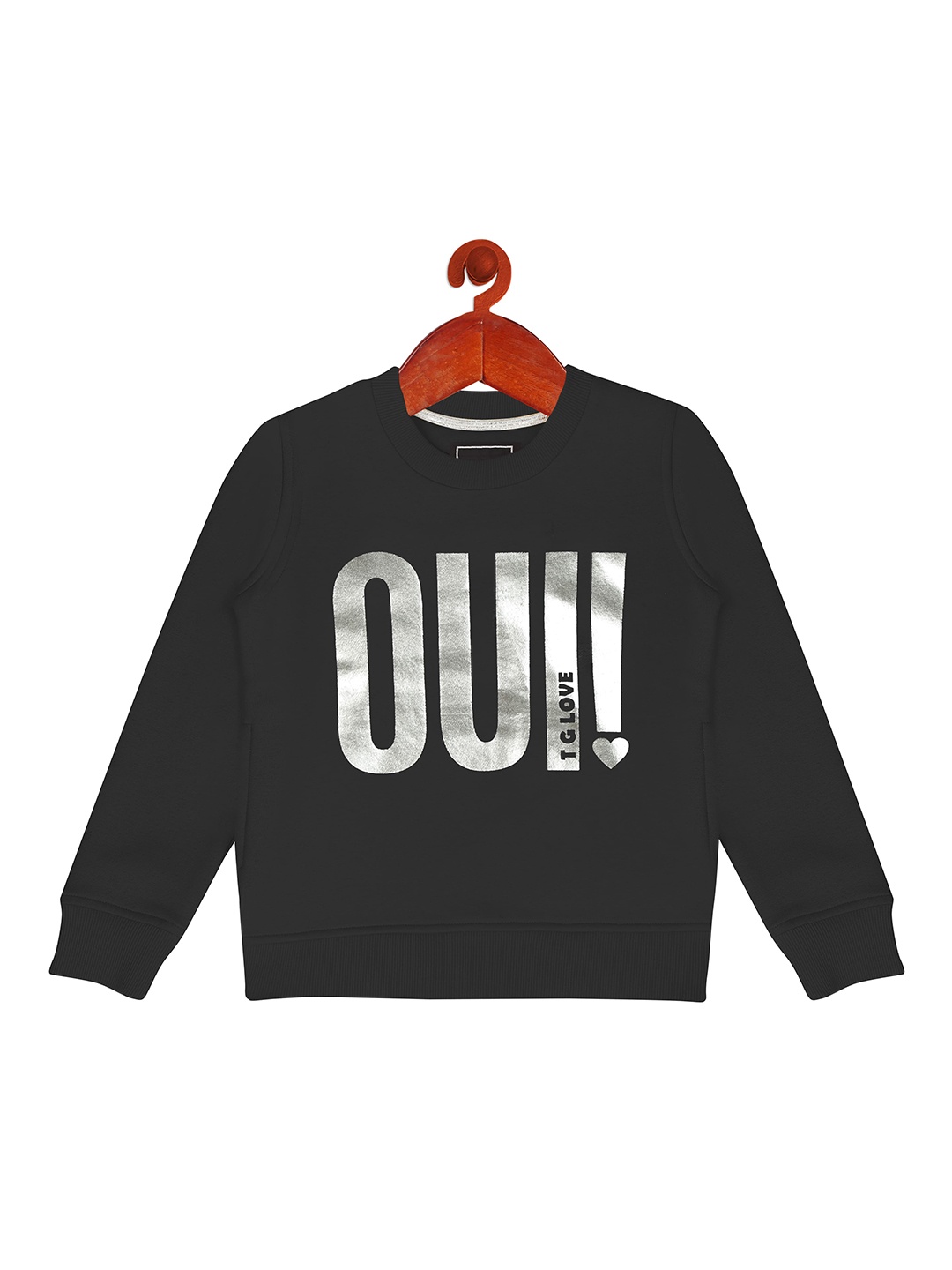

Tiny Girl Girls Black Typography Printed Sweatshirt