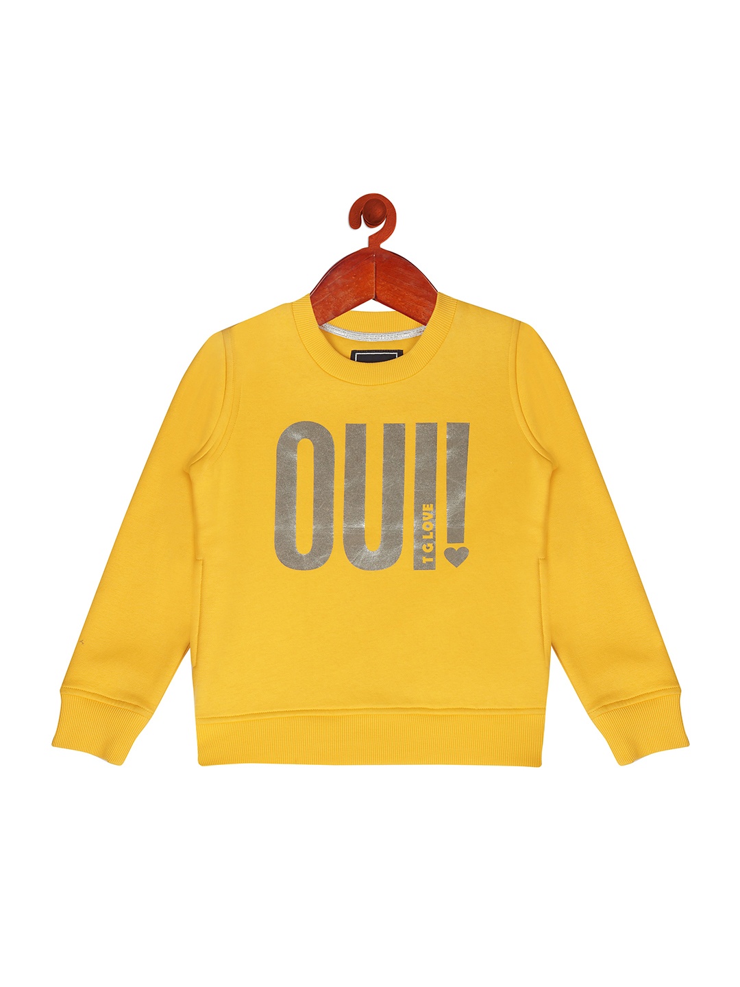 

Tiny Girl Girls Mustard Printed Sweatshirt