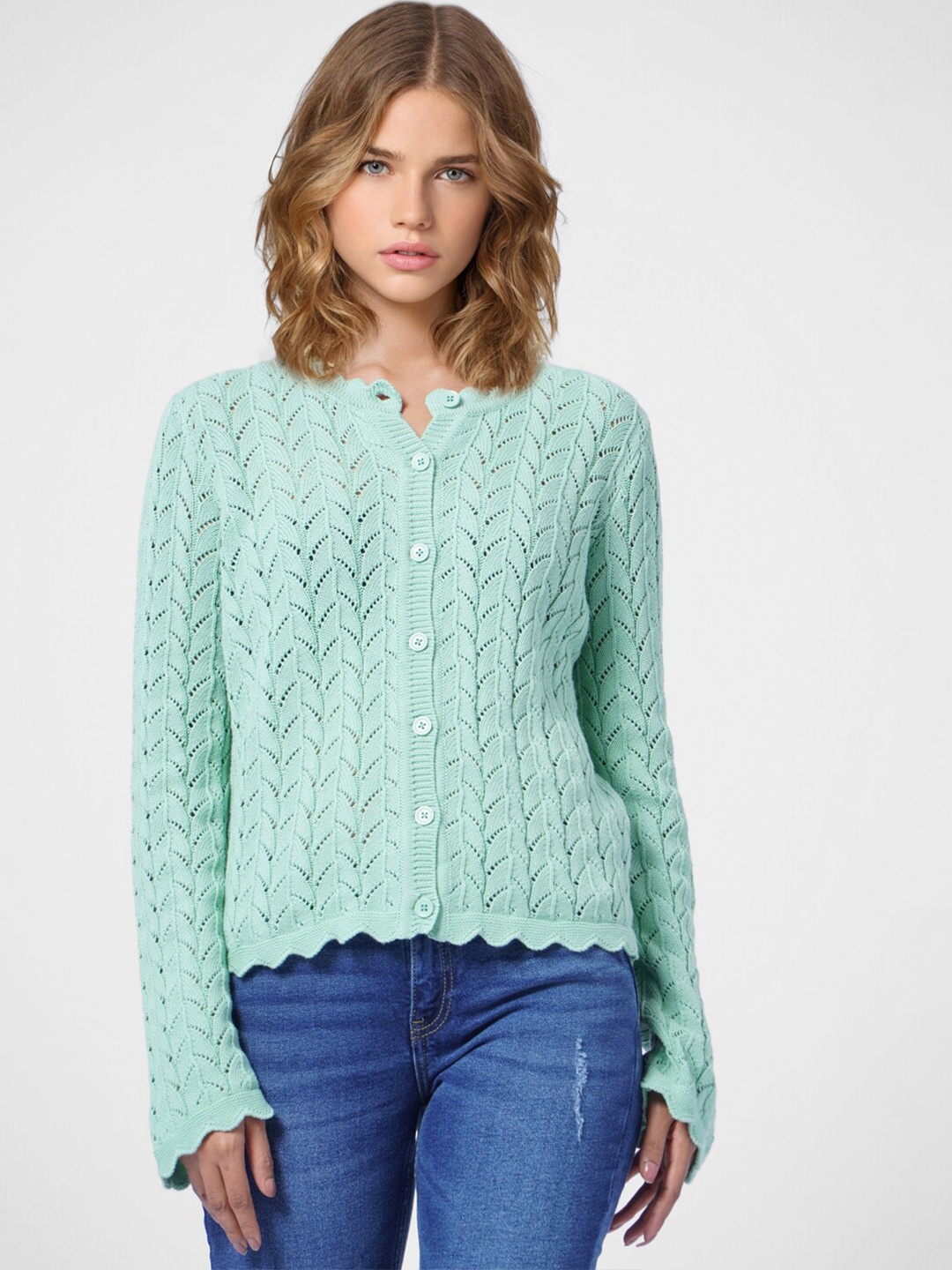 

ONLY Women Green Cardigan