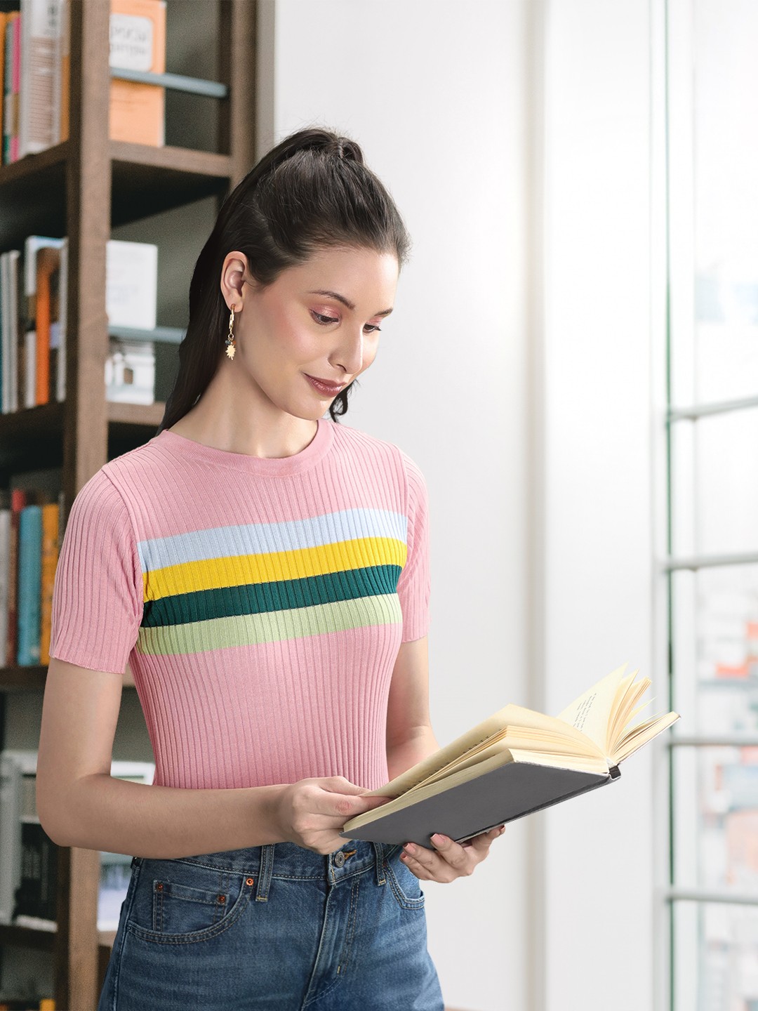 

ONLY Pink Striped Top