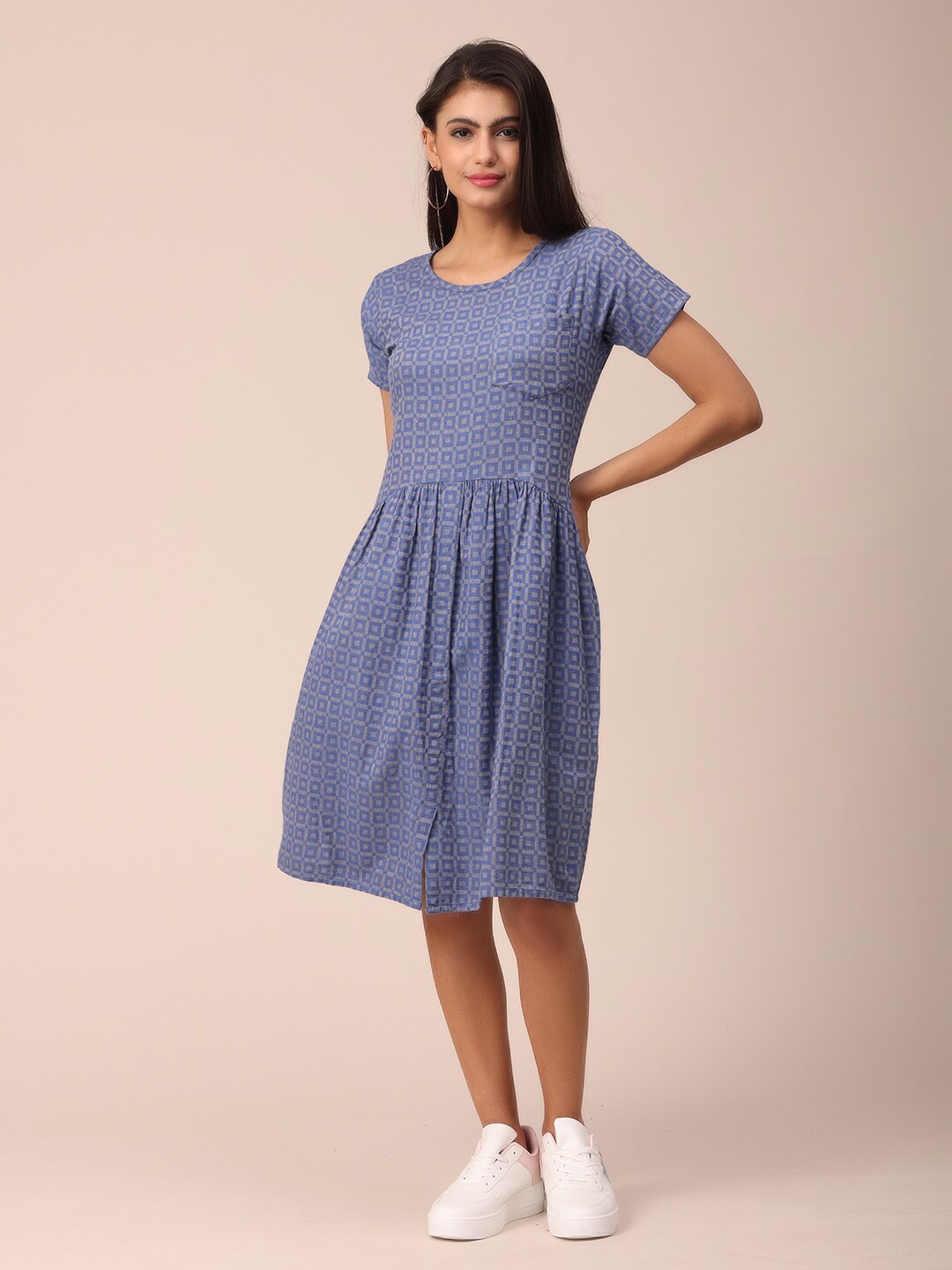 

NAYRA Blue Layered Dress