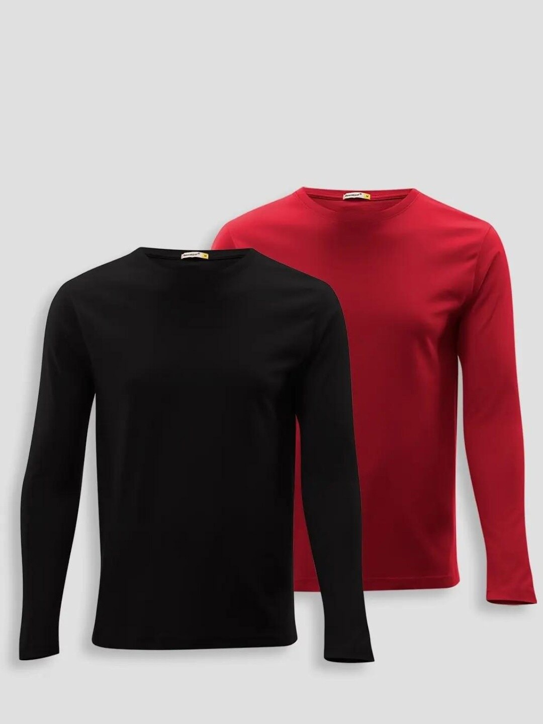 

Bewakoof Black Pack of 2 Men Black & Red T-shirt