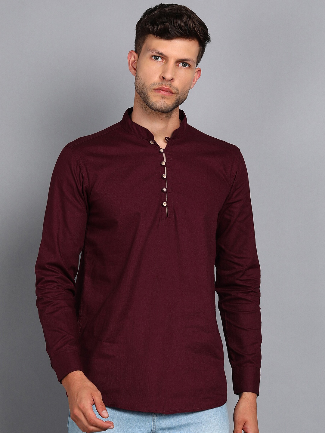 

A-Okay Men Maroon Casual Shirt