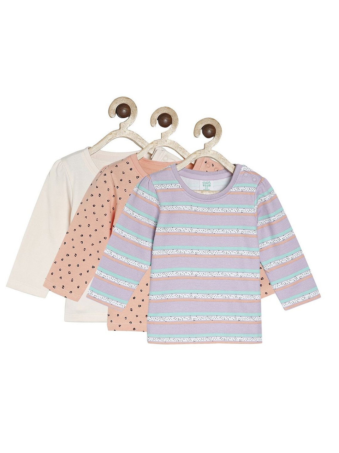 

MINI KLUB Girls Multicoloured Geometric Print Organic Cotton Top, Multi