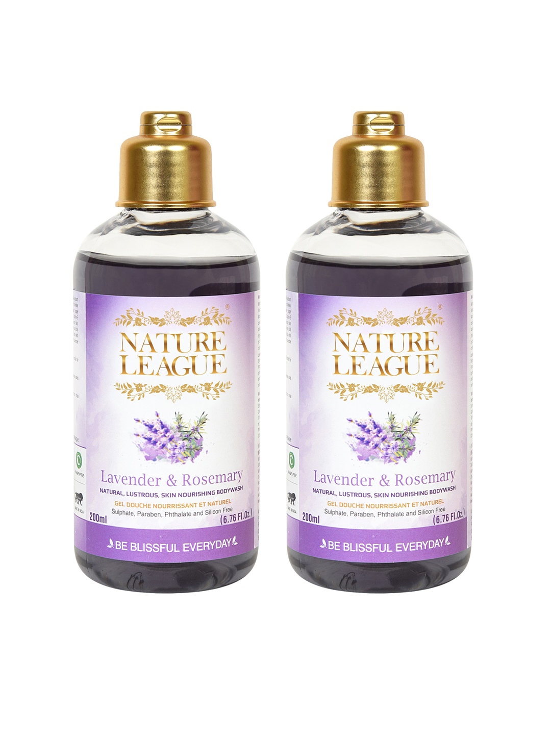 

NATURE LEAGUE Set Of 2 Lavender & Rosemary Body Wash