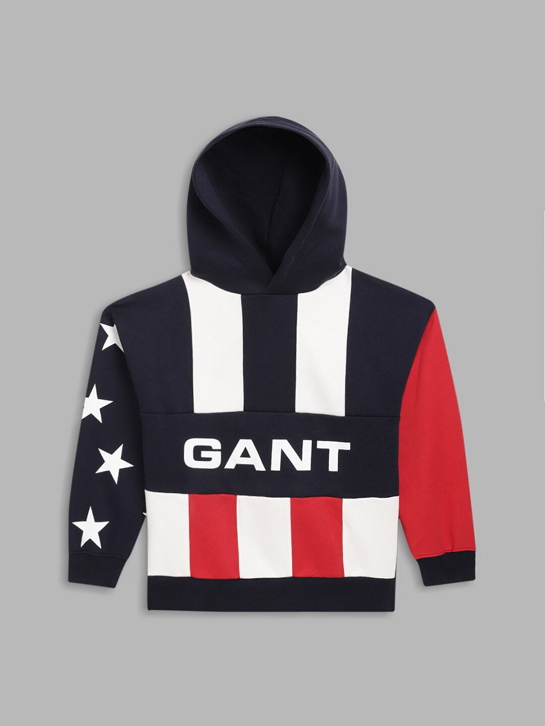 

GANT Boys Blue Printed Hooded Sweatshirt