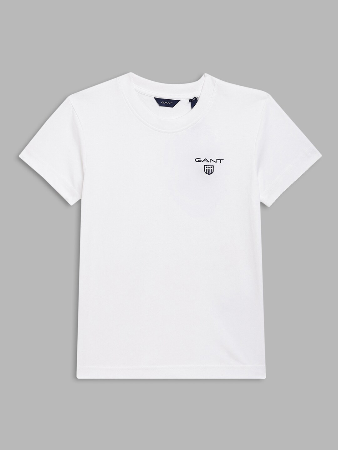 

GANT Boys White Typography V-Neck Applique T-shirt