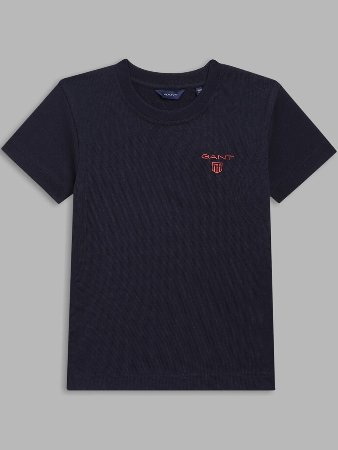 

GANT Boys Navy Blue Solid Cotton T-shirt