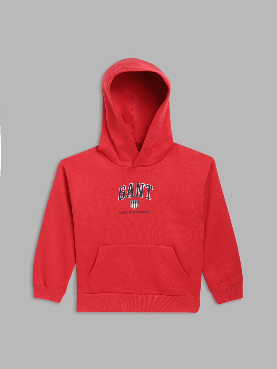 

GANT Boys Red Printed Hooded Sweatshirt