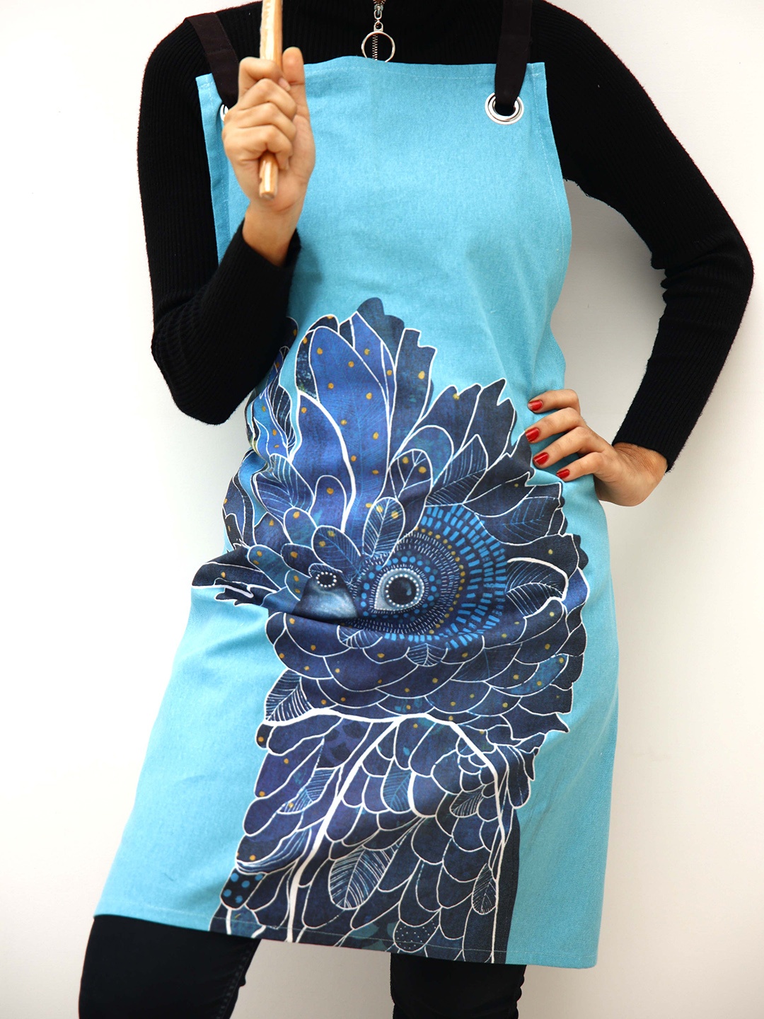 

Ariana Unisex Blue Bird Print Pure Cotton Aprons