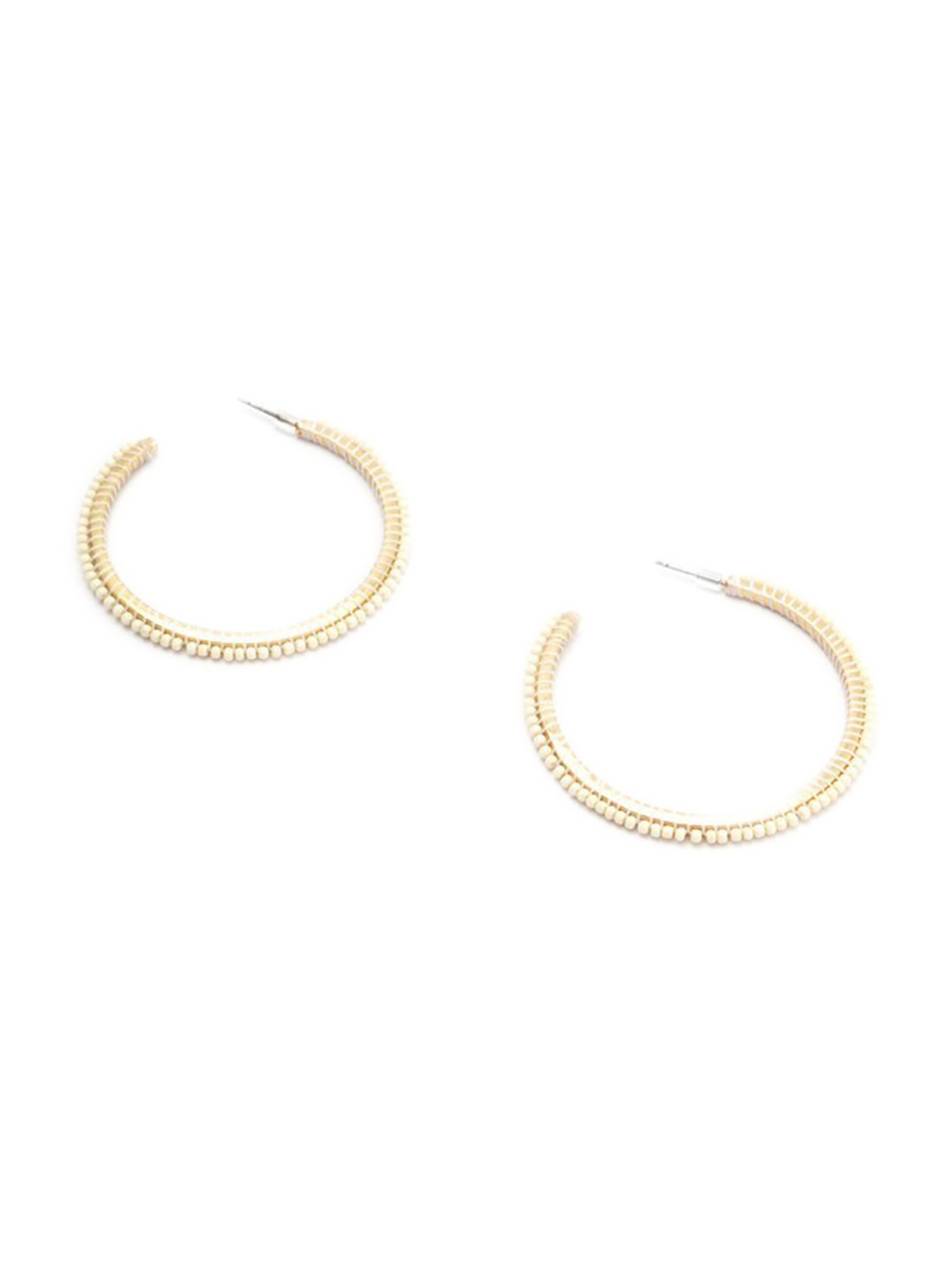 

BELLEZIYA Gold-Toned Contemporary Half Hoop Earrings