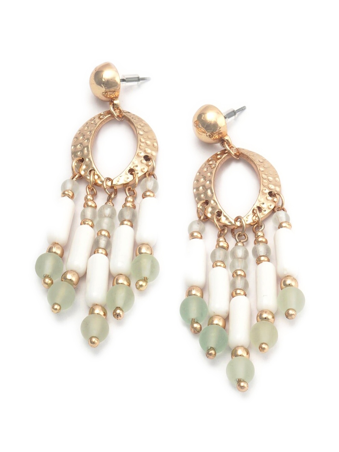 

BELLEZIYA Gold-Plated Contemporary Drop Earrings