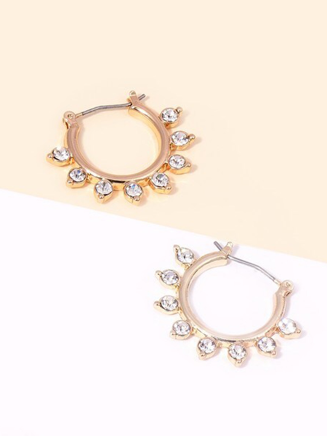 

BELLEZIYA Gold Plated Contemporary Hoop Earrings