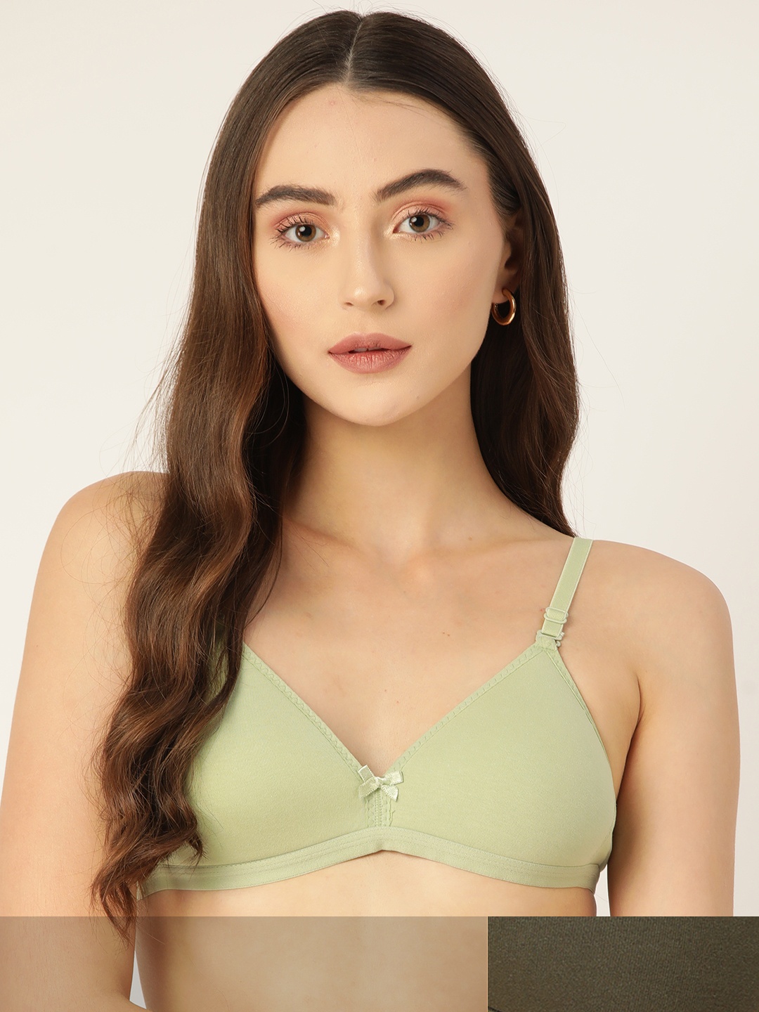 

DressBerry Pack of 2 Solid Lightly Padded Bra, Green