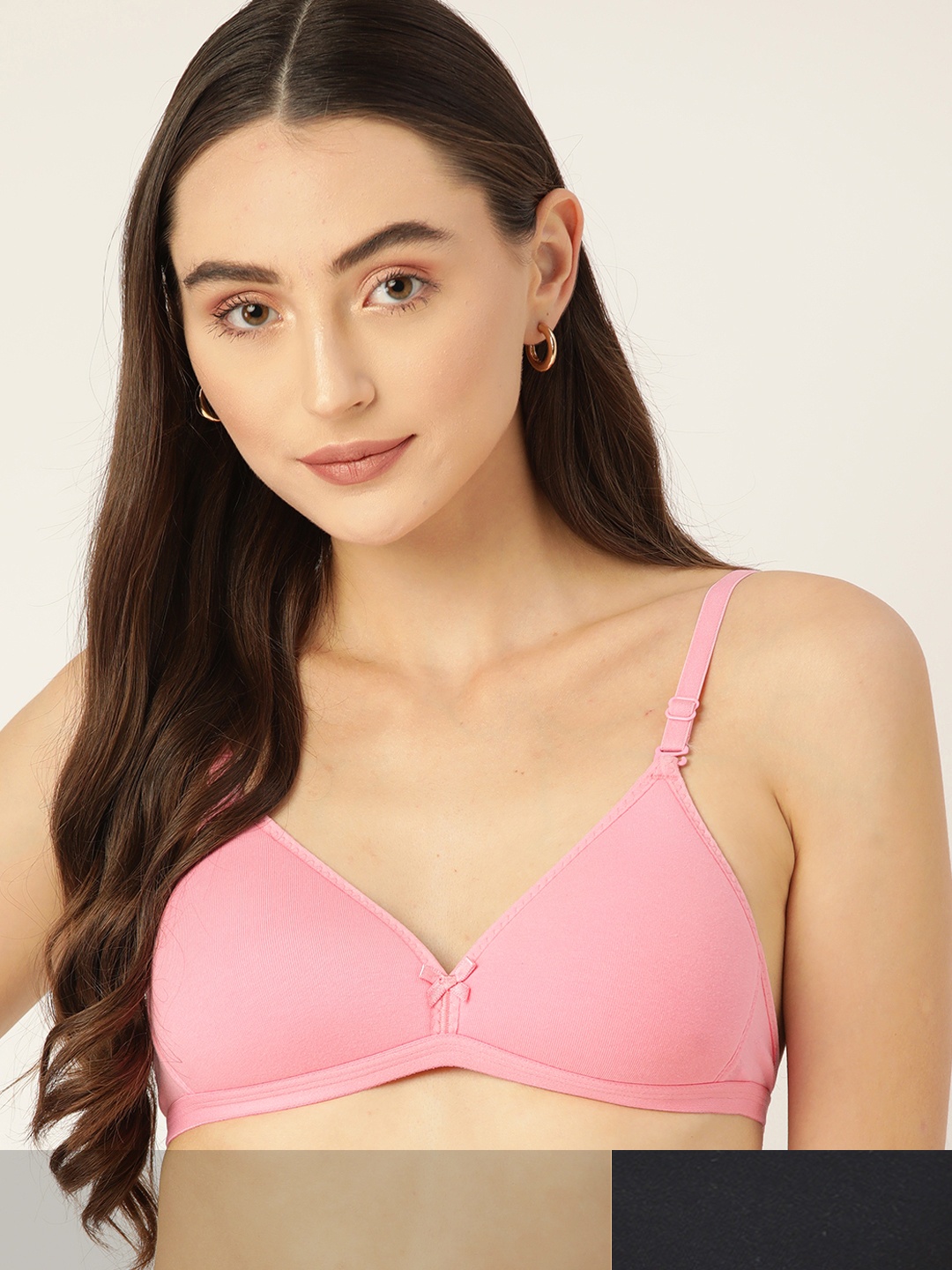 

DressBerry Pack of 2 Solid Lightly Padded Bra, Pink