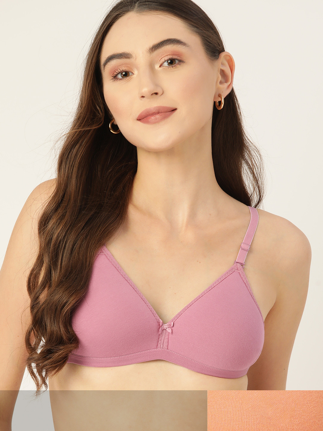 

DressBerry Pack of 2 Solid Lightly Padded Bra, Pink