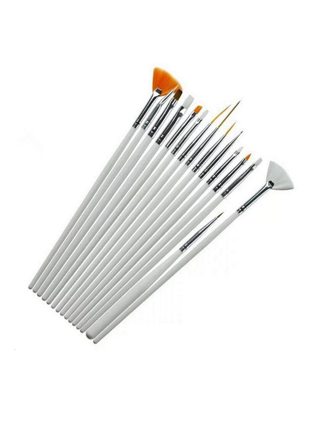 

Alexvyan Set of 15 Nail Art Brush & Pen for Nail Paint Designing, White