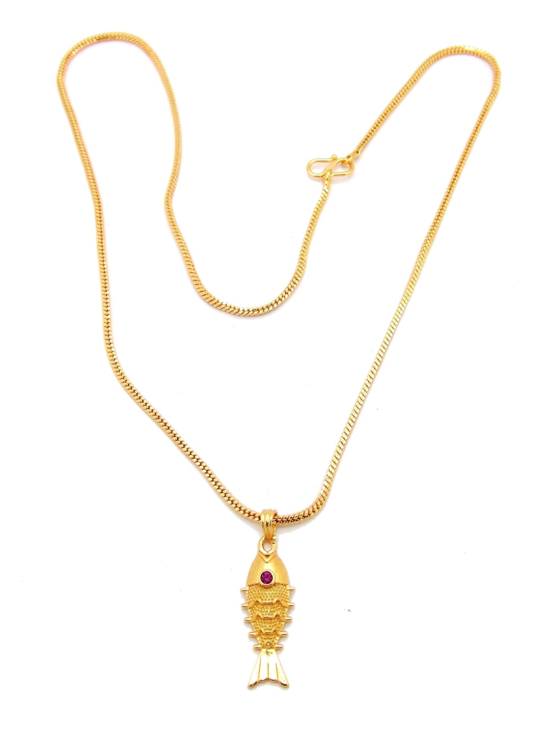 

FEMMIBELLA Women Gold-Plated Fish Pendant With Chain