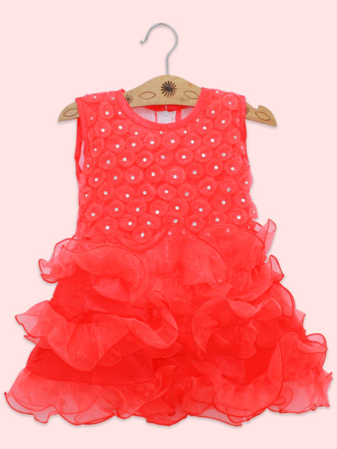 

Born Babies Orange Fit and Flare Dress