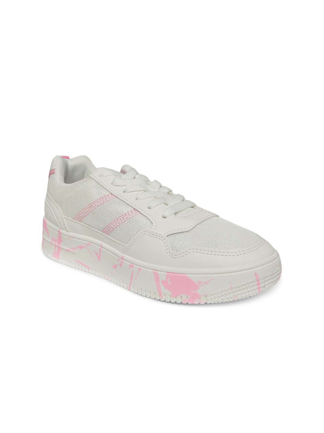 

Forever Glam by Pantaloons Women White Printed PU Sneakers