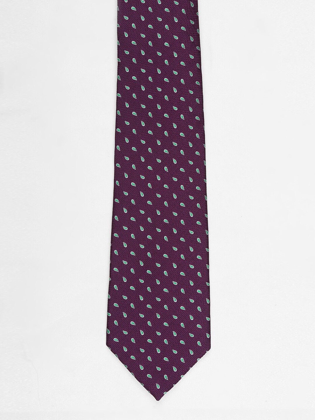 

American Crew Men Maroon & Blue Woven Design Broad Tie
