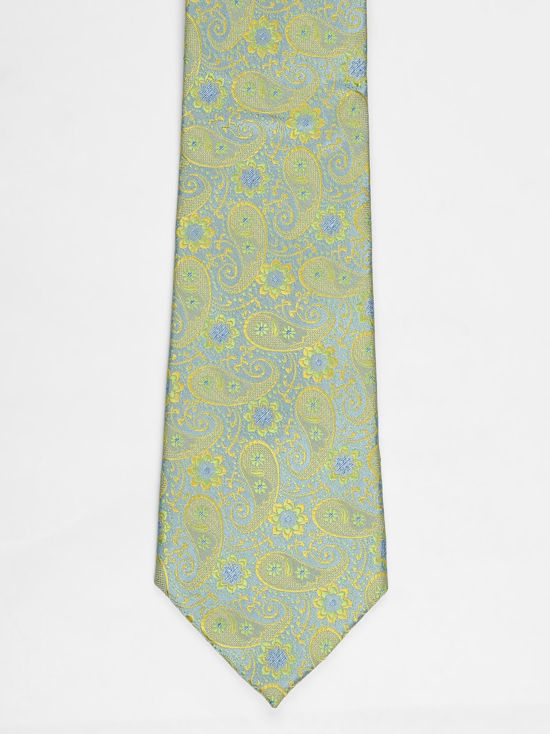 

American Crew Men Green & Blue Printed Broad Tie