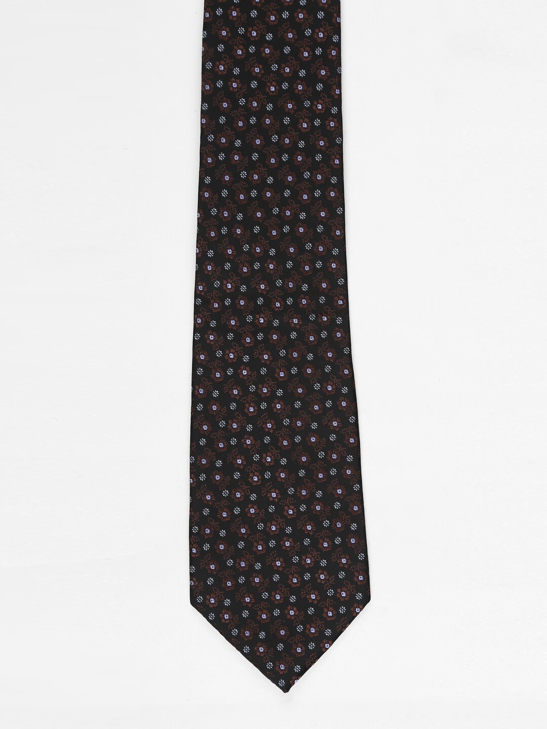 

American Crew Men Black & White Printed Broad Tie
