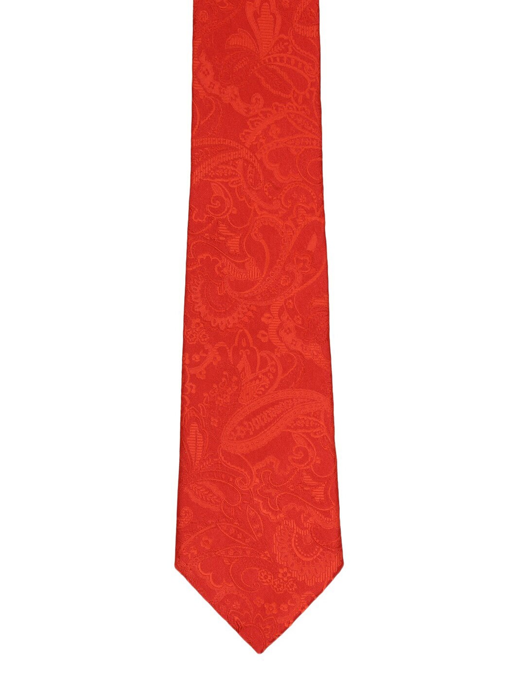 

American Crew Men Red Woven Design Necktie