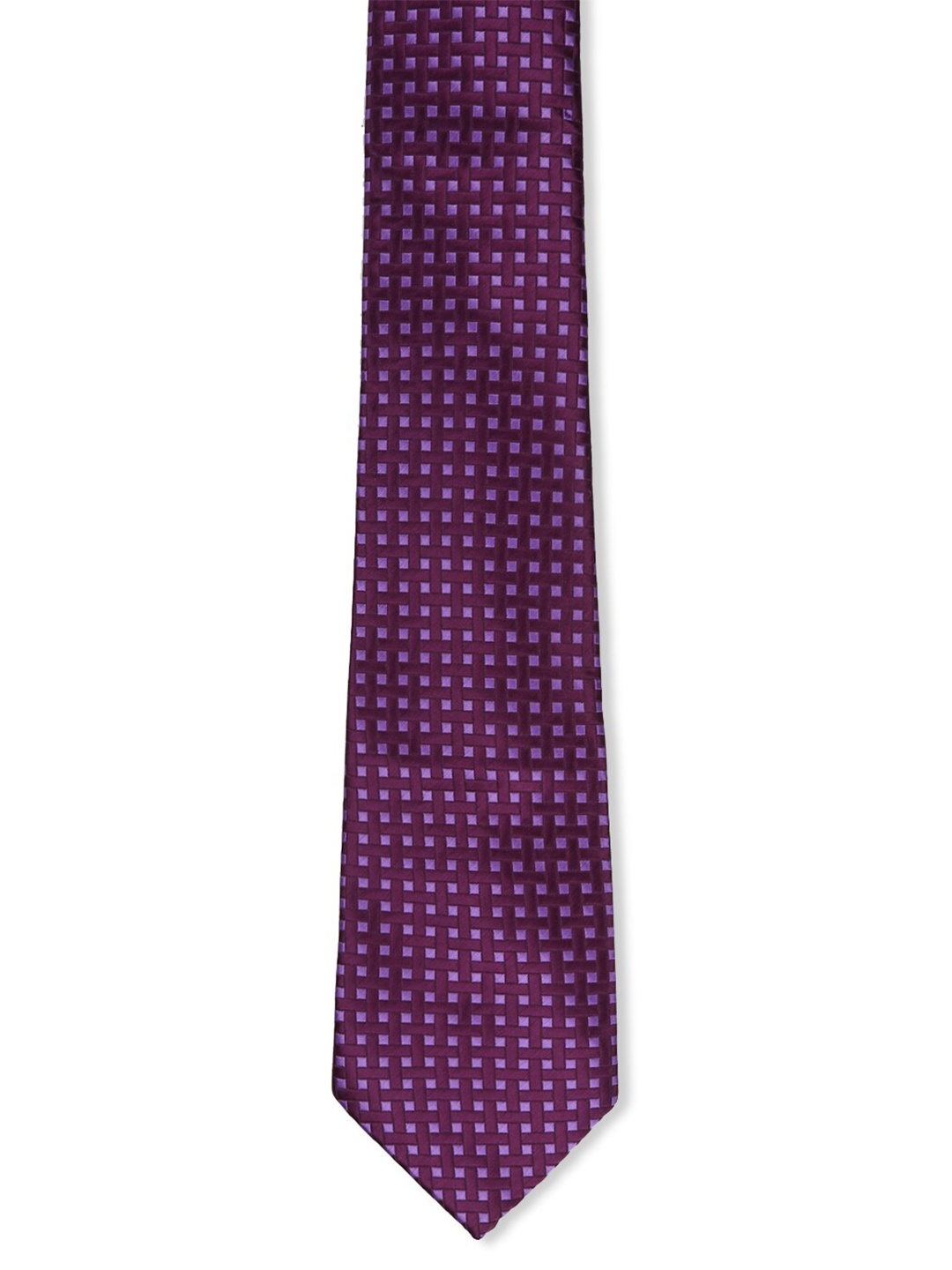 

American Crew Men Purple Printed Broad Tie