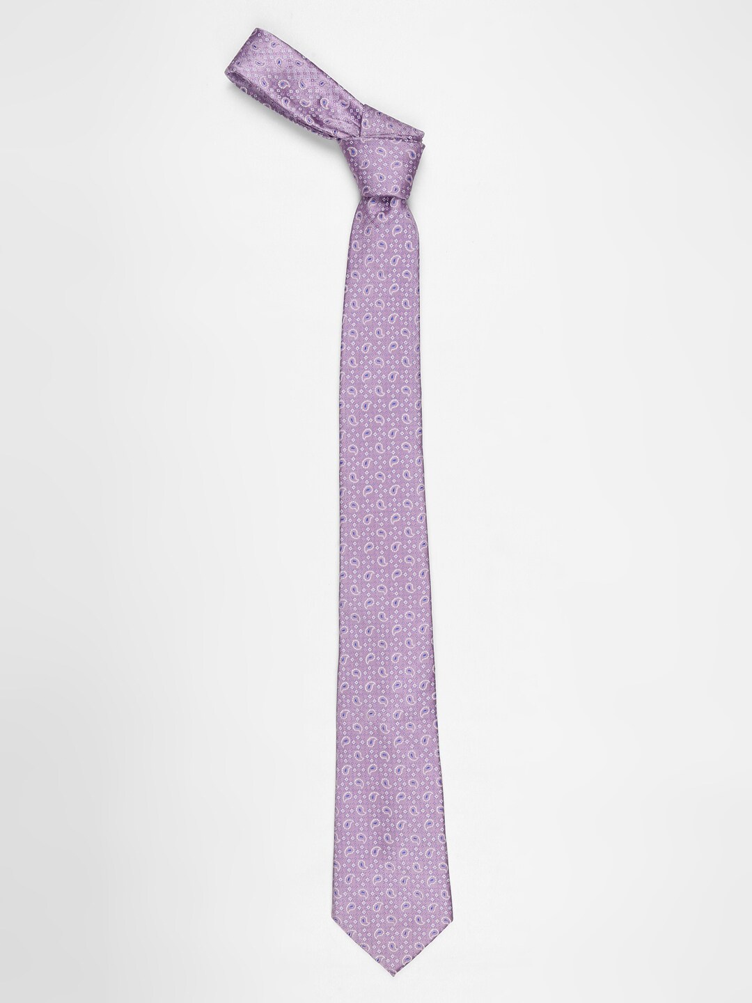 

American Crew Men Lavender & Blue Woven Design Broad Tie