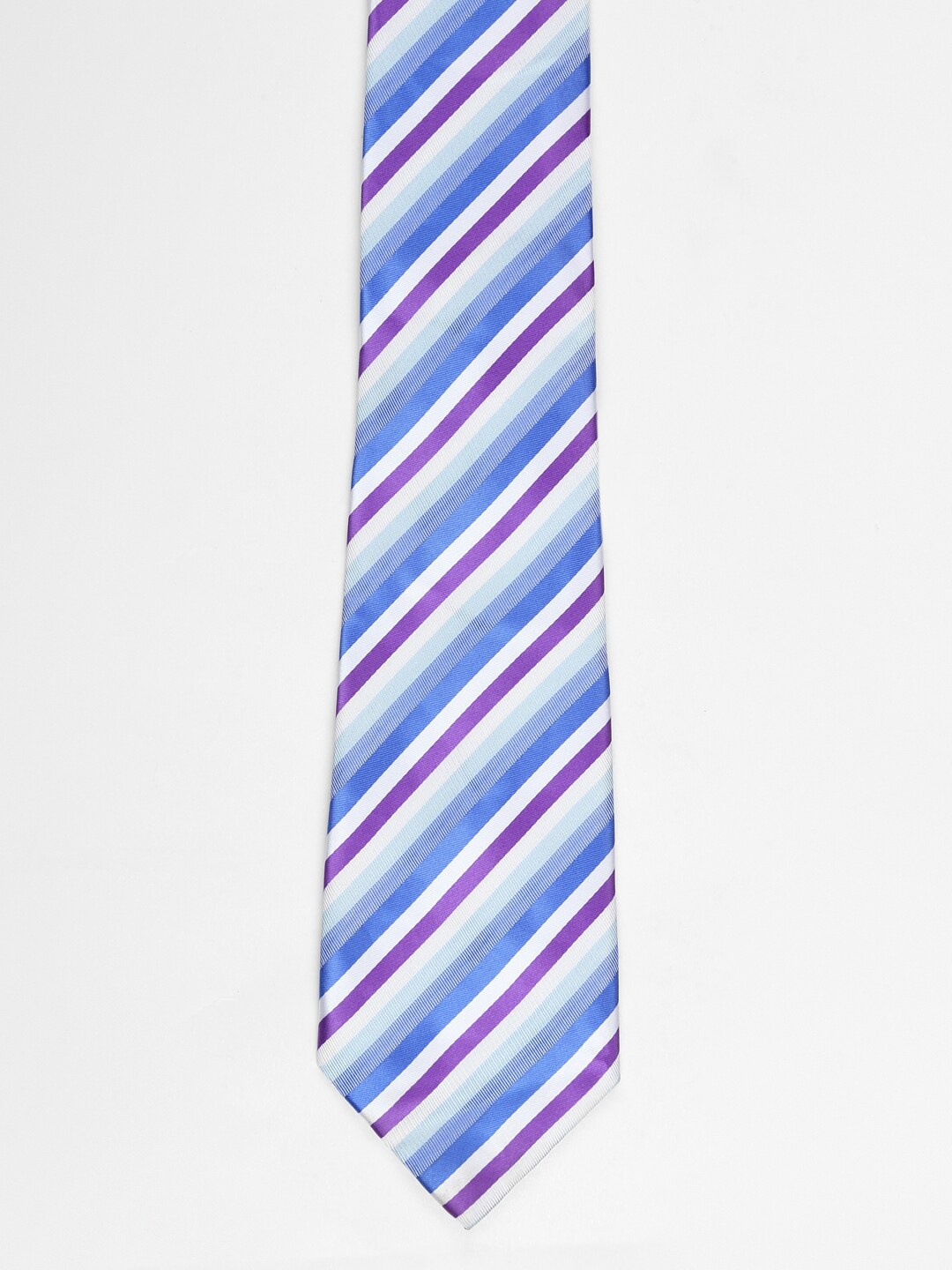 

American Crew Men Blue & White Striped Broad Tie
