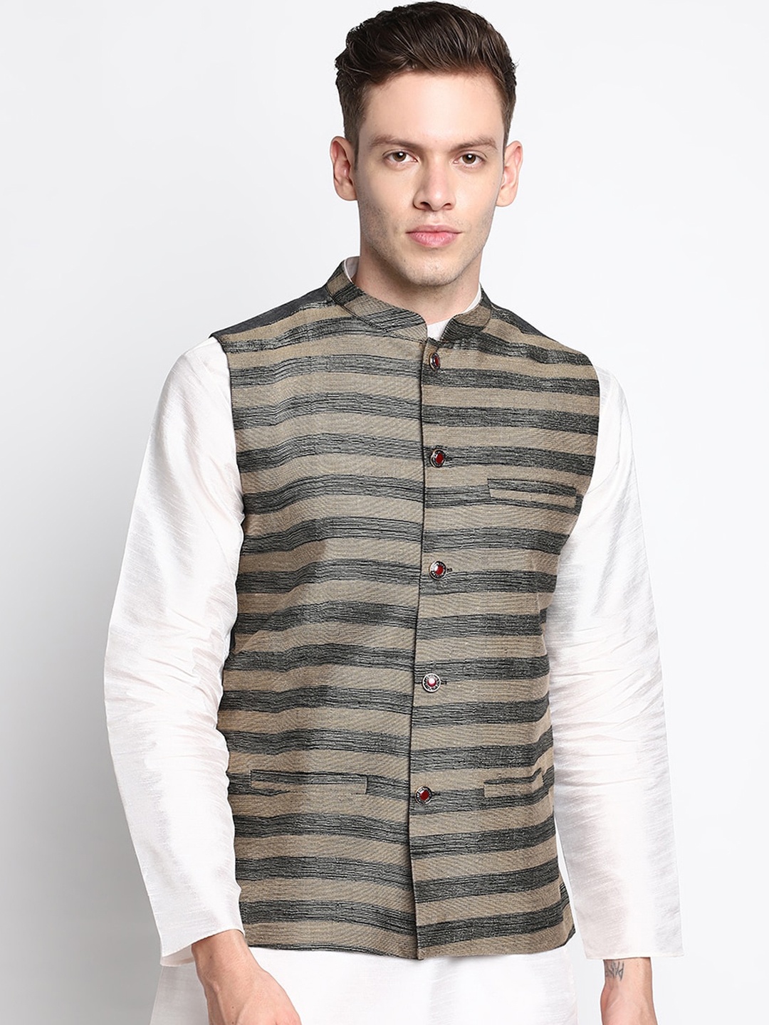 

DEVOILER Men Off White Kurta with Pyjamas