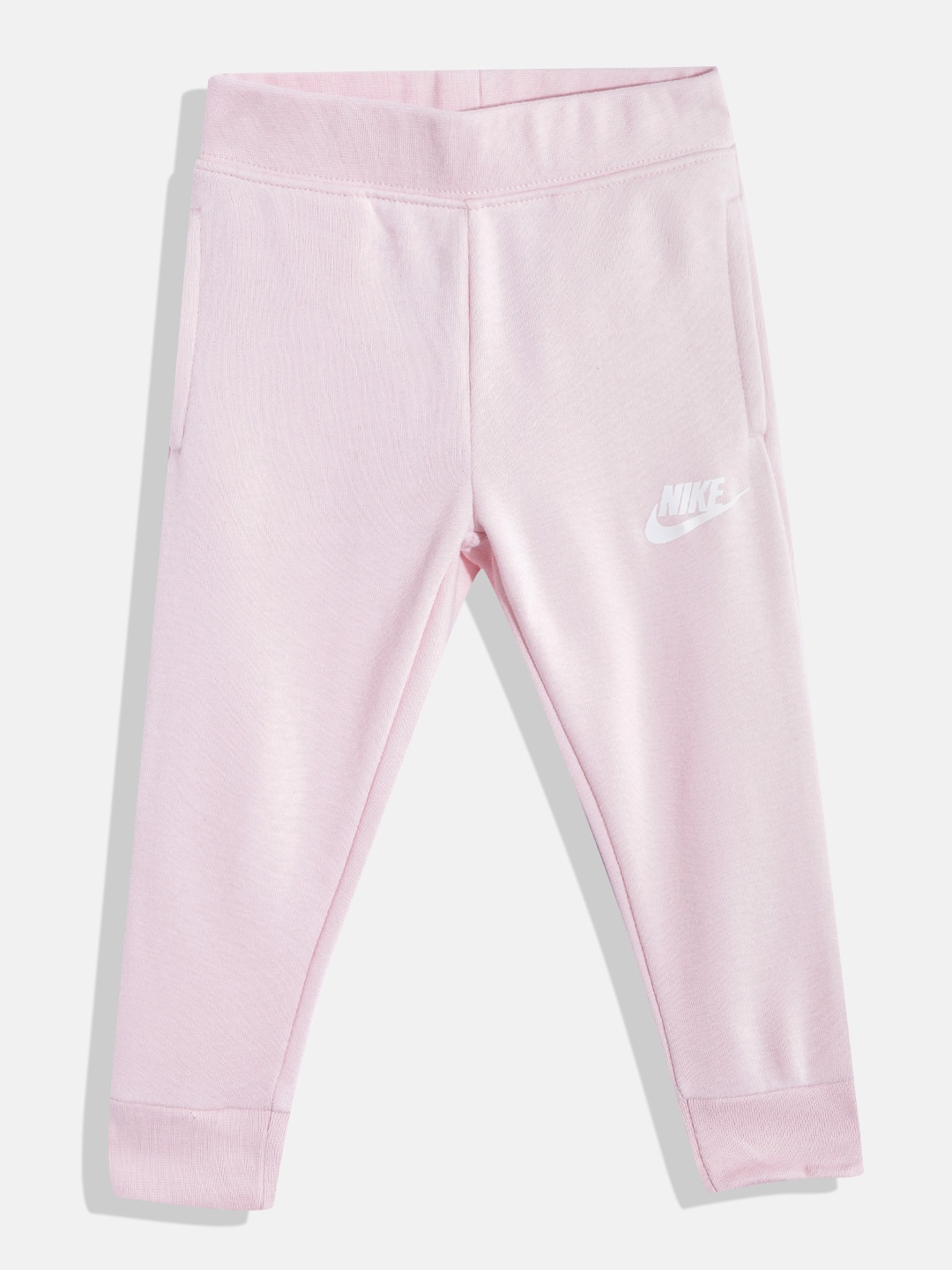 

Nike Girls Pink Solid Slim Fit Club French Terry Joggers