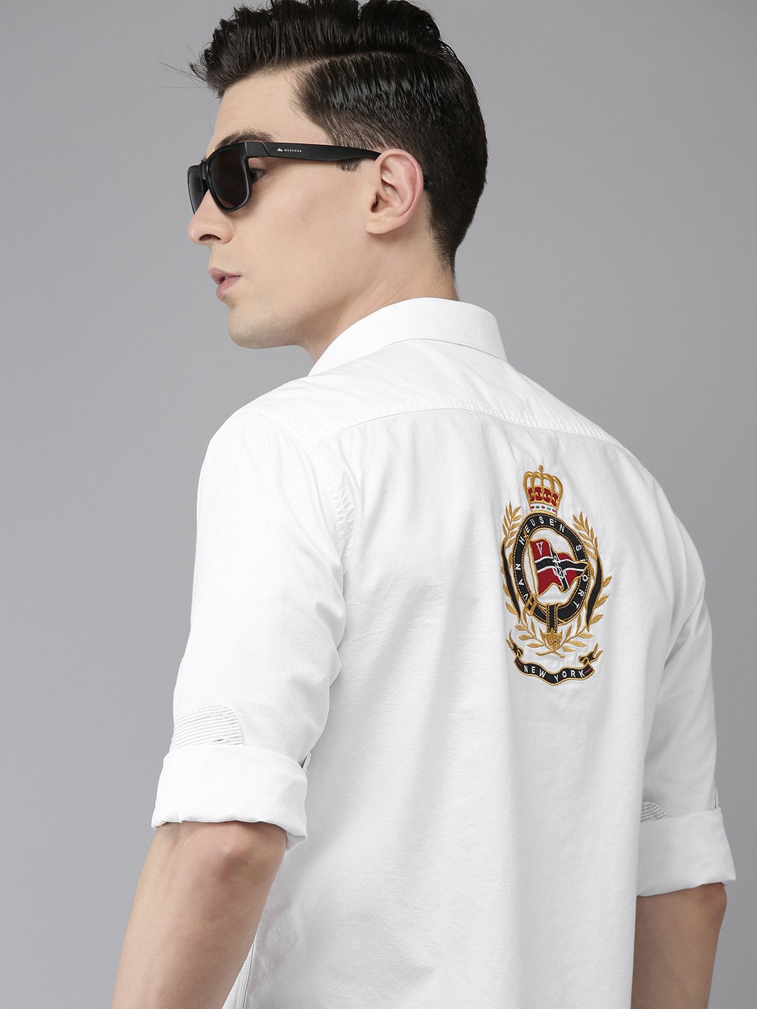 

Van Heusen Sport Men Pure Cotton Slim Fit Casual Shirt, White