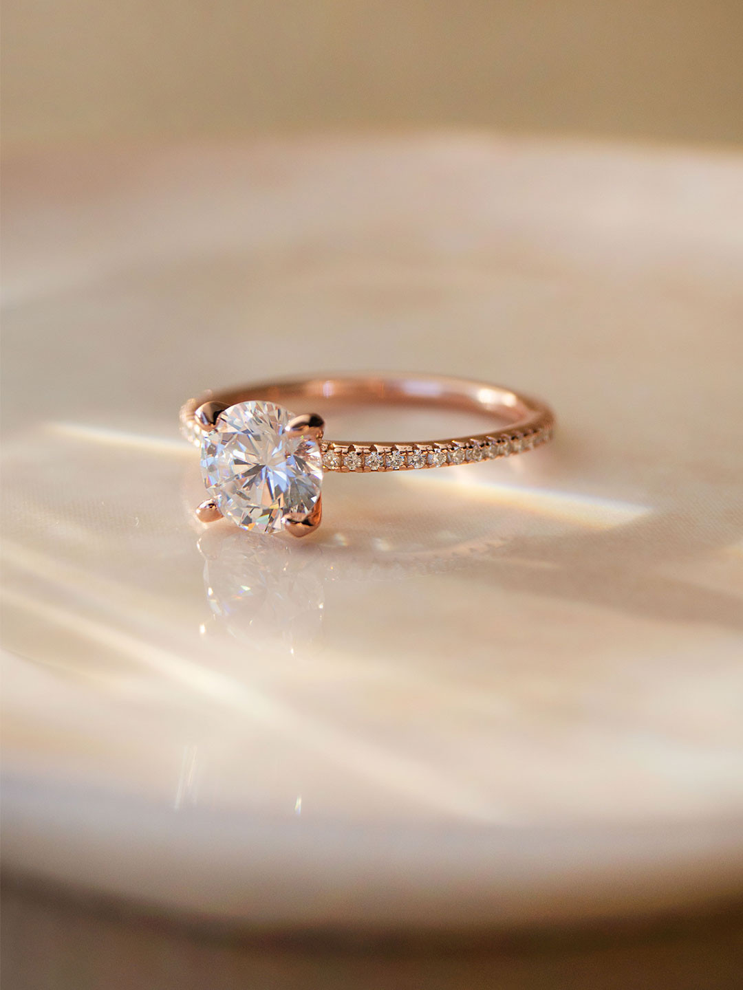 

MANNASH Women Rose Gold Plated 925 Sterling Silver CZ Studded Finger Ring