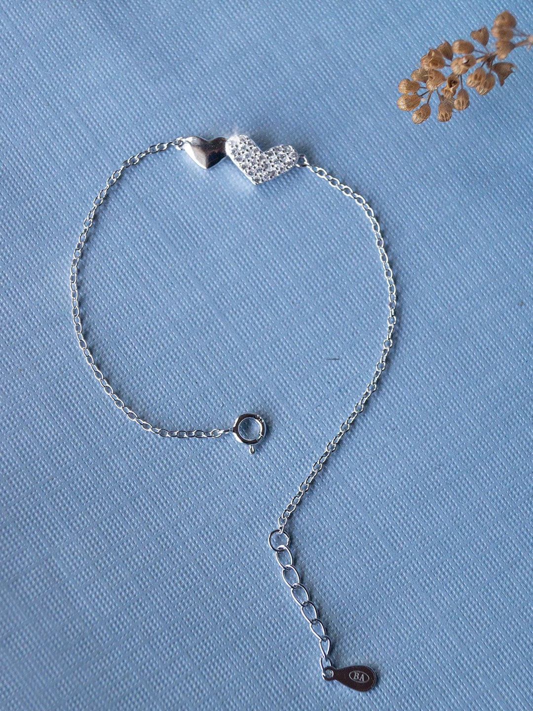 

MANNASH Women Connecting Hearts 925 Sterling Silver Chain Bracelet