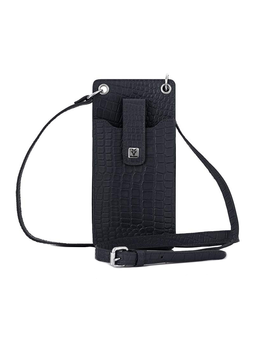 

Goatter Blue Textured Leather Sling Bag