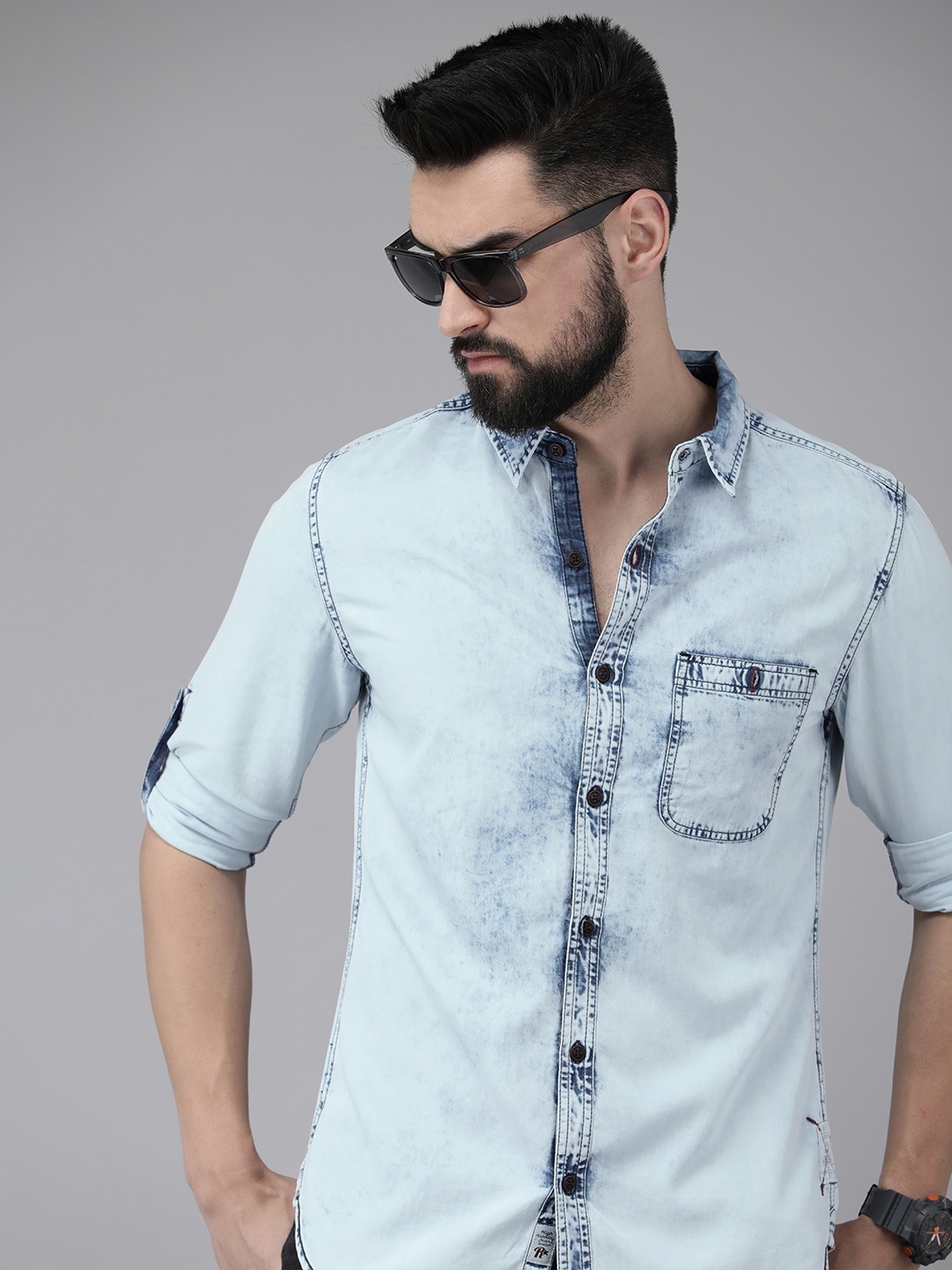 

Roadster Men Standard Casual Shirt, Blue