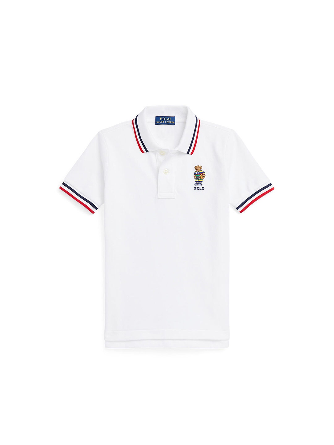 

Polo Ralph Lauren Boys White Polo Collar Pure Cotton T-shirt