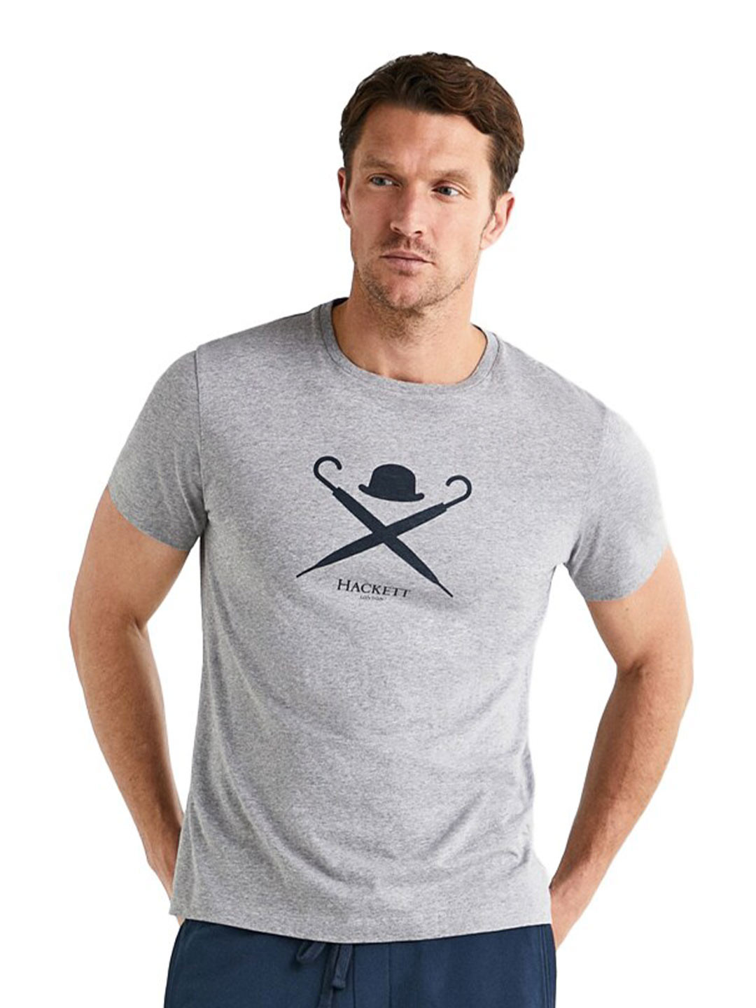 

HACKETT LONDON Men Grey T-shirt
