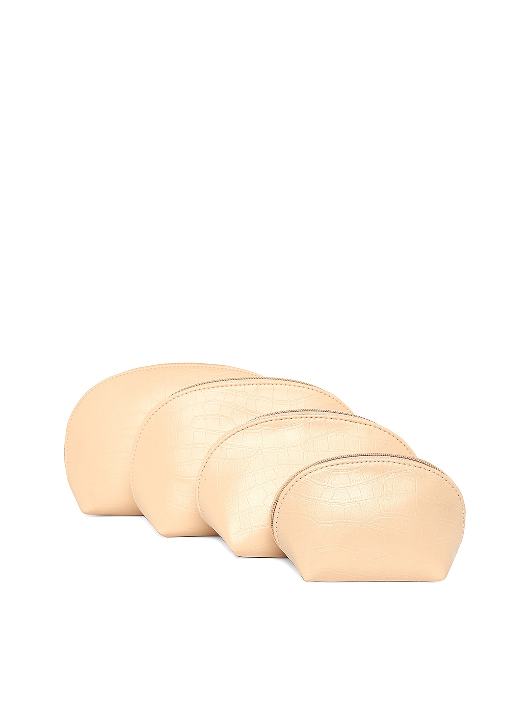 

MBOSS Set Of 4 Cream Solid Travel Pouch