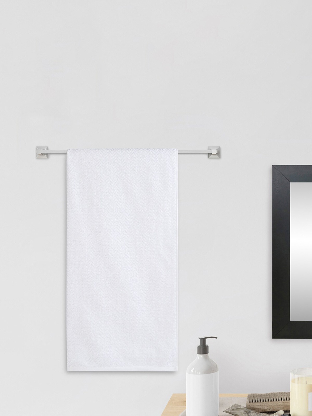 

Home Centre White Textured Cotton 380GSM Bath Towels