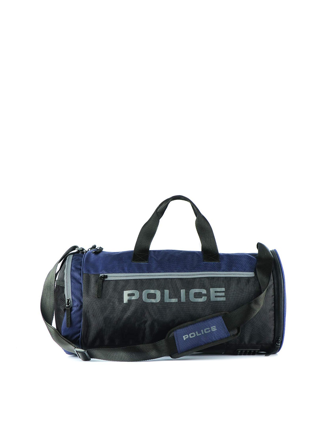 

Police Unisex Black Printed Small Duffel Bag
