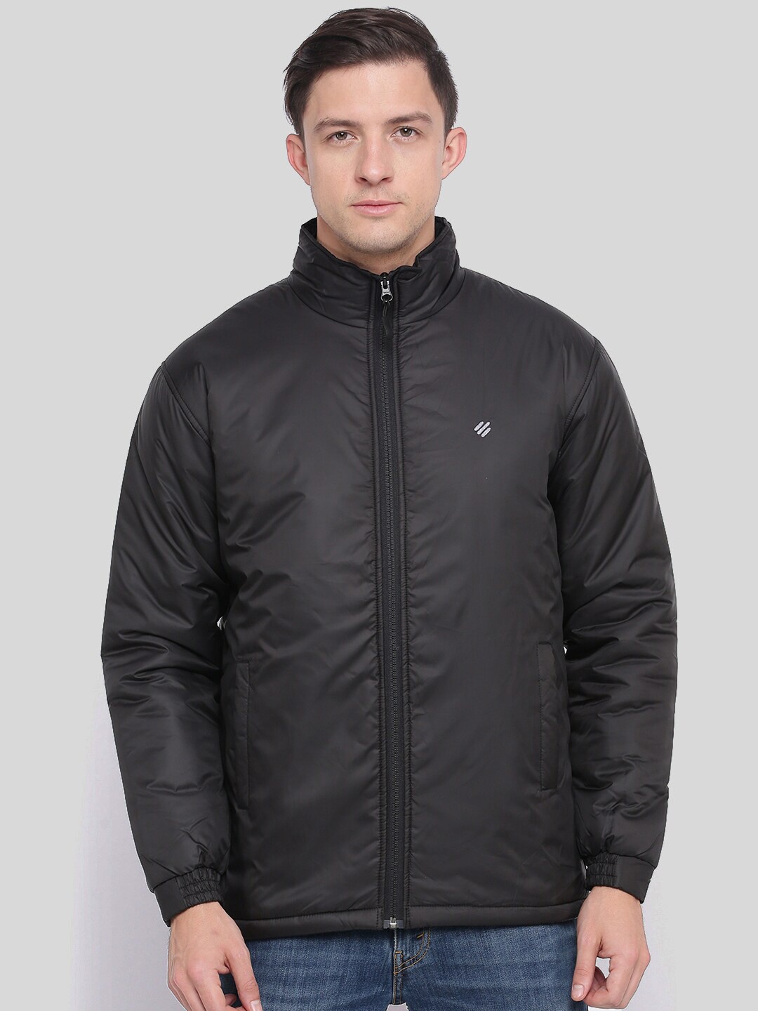 

ONN Men Black Washed Biker Jacket