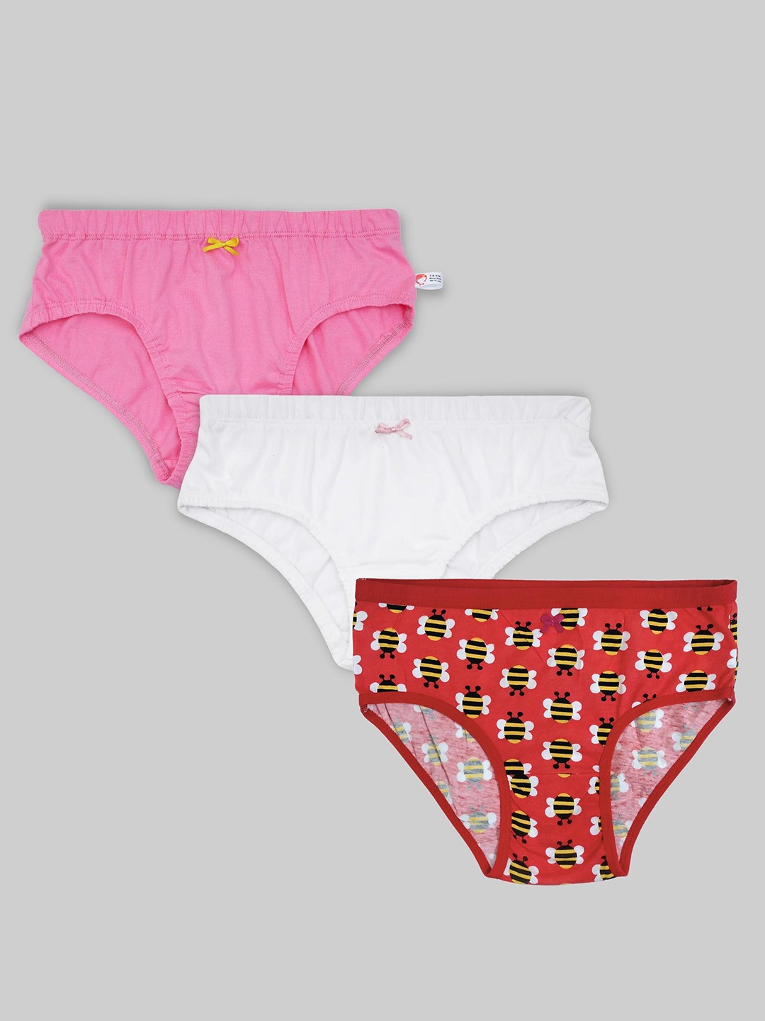 

DChica Girls Pack Of 3 Basic Briefs, Red