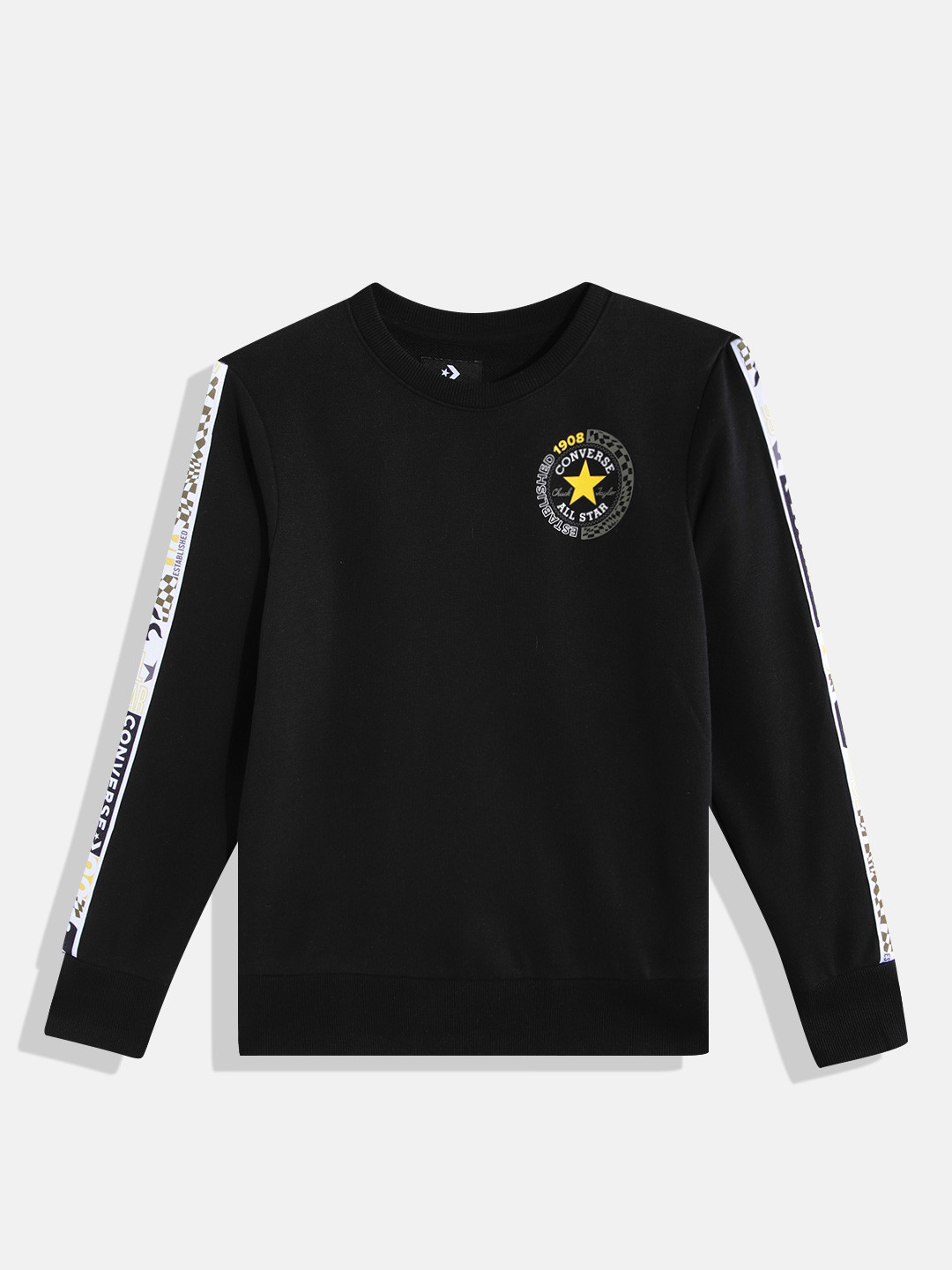 

Converse Boys Black Solid Round Neck Sweatshirt