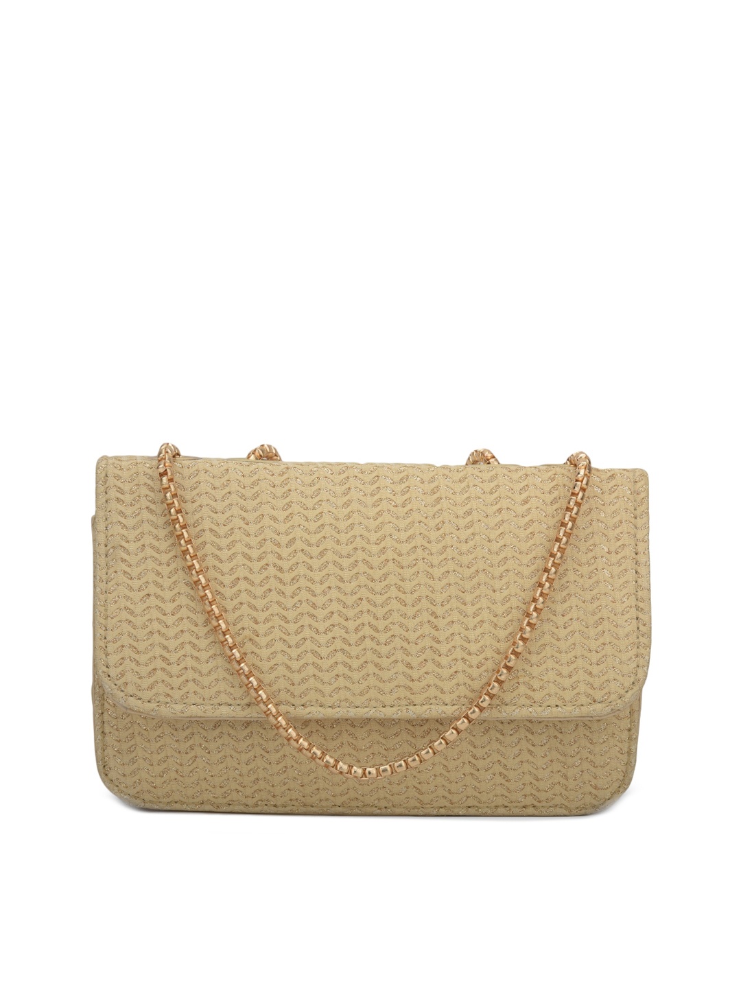 

gaura pakhi Women Gold Toned PU Structured Sling Bag